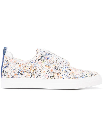 Shop Pierre Hardy Slider Paint Splatter Sneakers