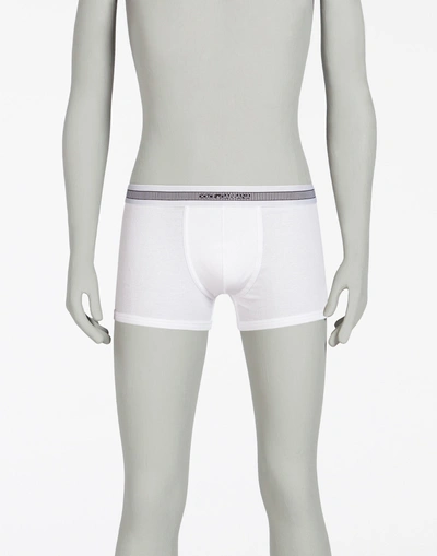 Shop Dolce & Gabbana Boxers In Cotton In White