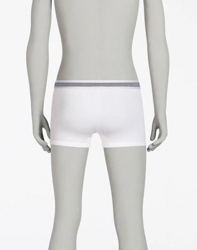 Shop Dolce & Gabbana Boxers In Cotton In White