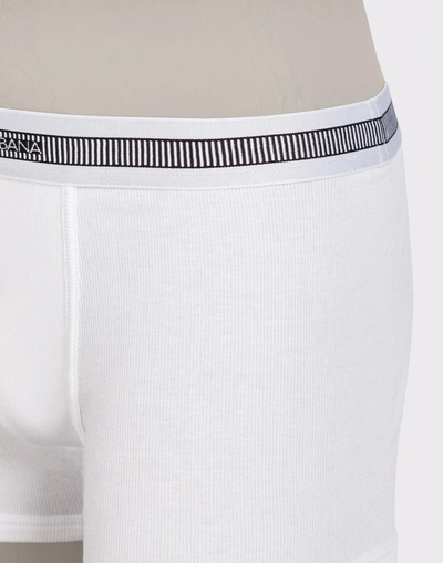 Shop Dolce & Gabbana Boxers In Cotton In White