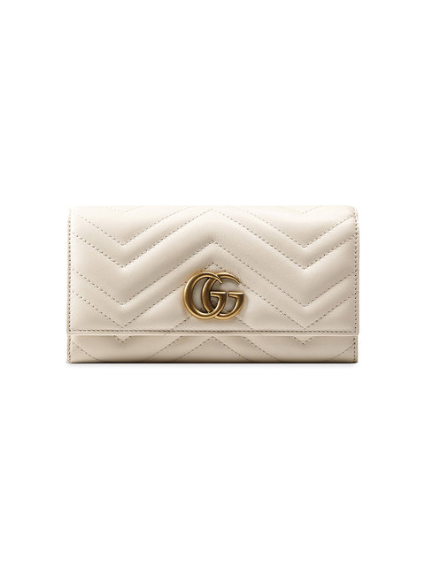 Gucci GG Marmont Continental Wallet Matelasse Black