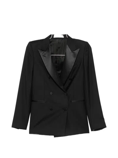 Tagliatore Double-breasted Virgin Wool Suit Jacket In Blue