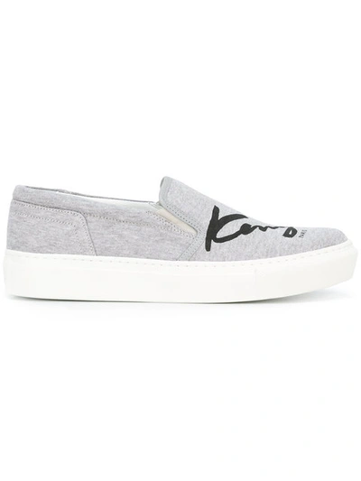 Kenzo S Skate Slip On Sneakers In Pearl Grey