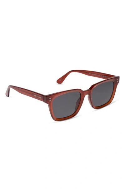 Diff Rhett Square Sunglasses In Clay/ Grey