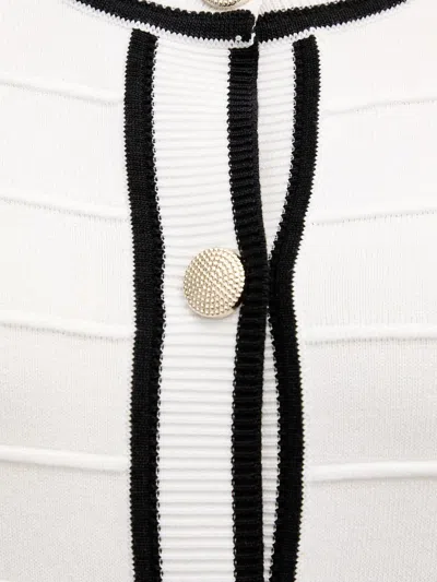 Morgan Buttoned Cardigan In 화이트