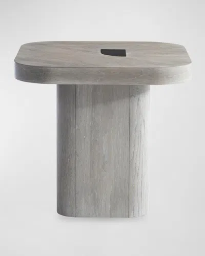 Bernhardt Marcato Solid Wood End Table In Gray