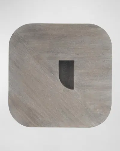 Bernhardt Marcato Solid Wood End Table In Gray