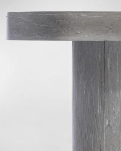 Bernhardt Marcato Solid Wood End Table In Gray