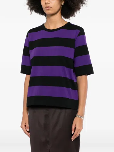 Agnès B. Horizontal-stripe T-shirt In Multi