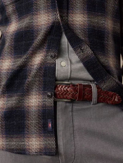 Faherty Legend Sweater Shirt Storm Ombre Plaid In Black