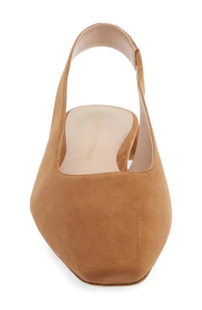 Stuart Weitzman Stassi Slingback Flat In Toastedalmond