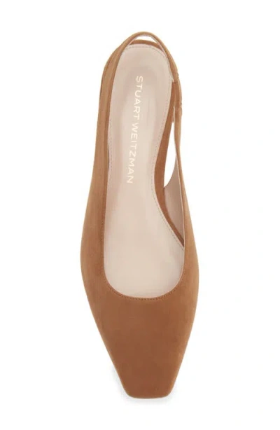 Stuart Weitzman Stassi Slingback Flat In Toastedalmond