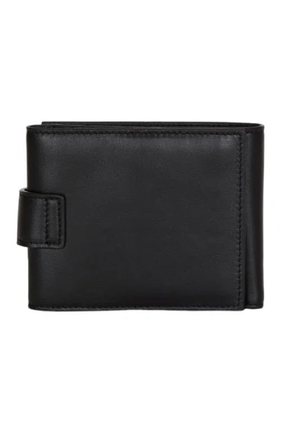 Balmain Pulse Trifold Smooth Leather Wallet In Black