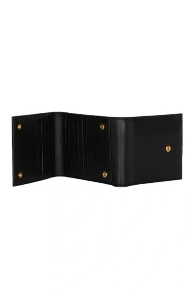 Balmain Pulse Trifold Smooth Leather Wallet In Black