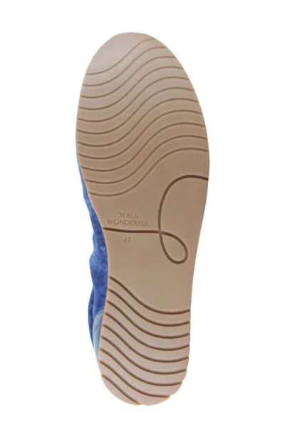 Naot Echo Flat In Sapphire Suede
