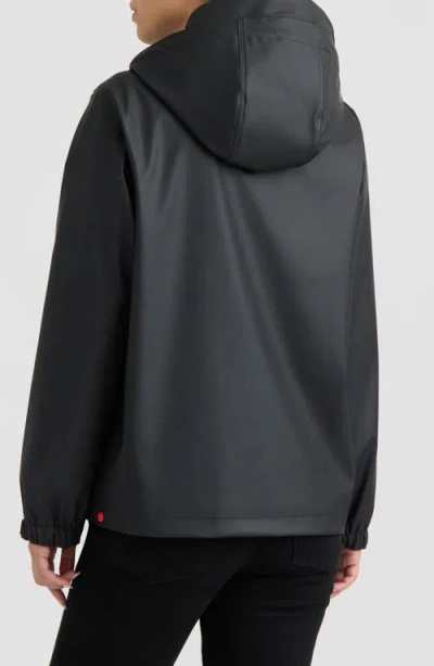 Hunter Dina Cropped Rubberized Rain Jacket In Black
