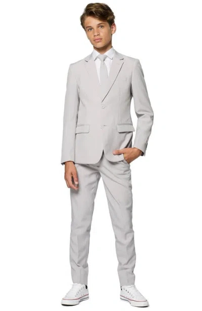 Opposuits Groovy Grey Solid Suit In Blue