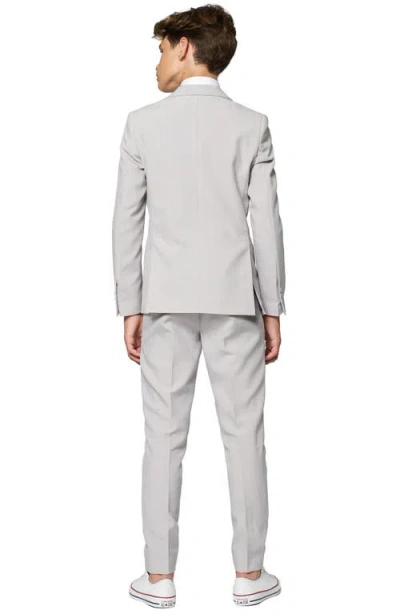 Opposuits Groovy Grey Solid Suit In Blue