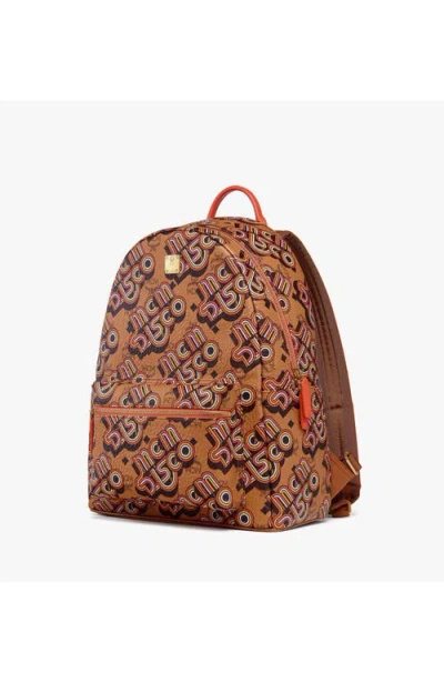 Mcm Medium Stark Backpack In Brown