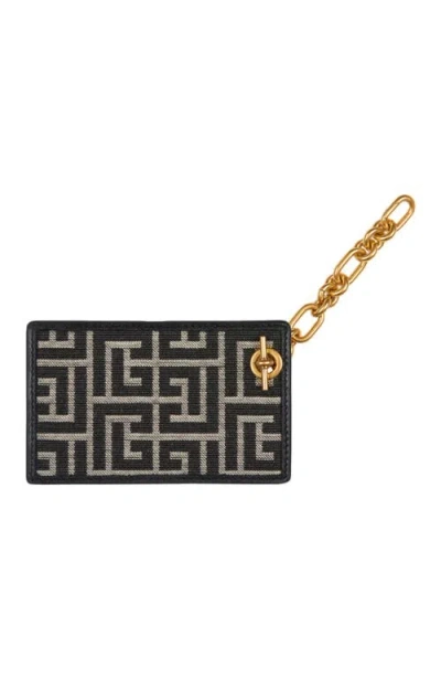 Balmain Pulse Card Holder In Black