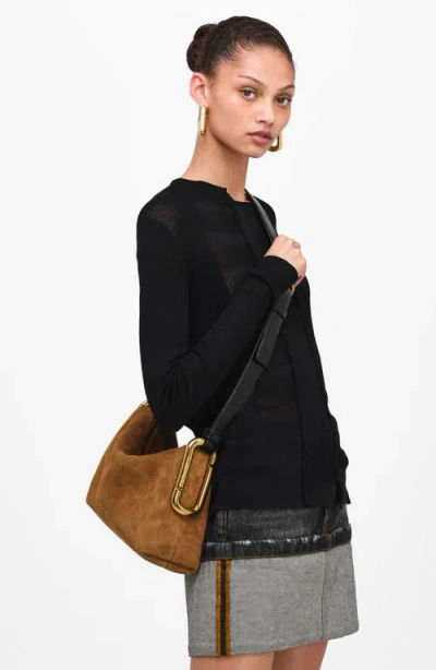 Marc Jacobs Scene Medium Suede Shoulder Bag In Copper