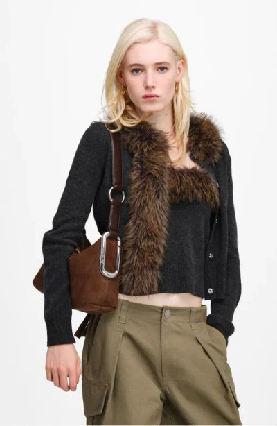 Marc Jacobs Scene Medium Suede Shoulder Bag In Dark Brown