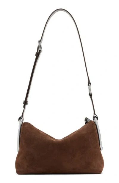 Marc Jacobs Scene Medium Suede Shoulder Bag In Dark Brown