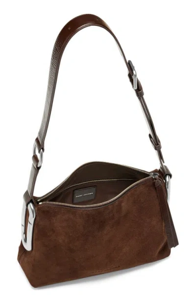 Marc Jacobs Scene Medium Suede Shoulder Bag In Dark Brown