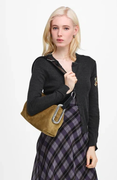 Marc Jacobs Scene Medium Suede Shoulder Bag In Hazelnut