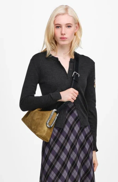 Marc Jacobs Scene Medium Suede Shoulder Bag In Hazelnut