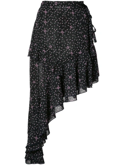 Sandy Liang - 'floral Make Love' Asymmetric Skirt