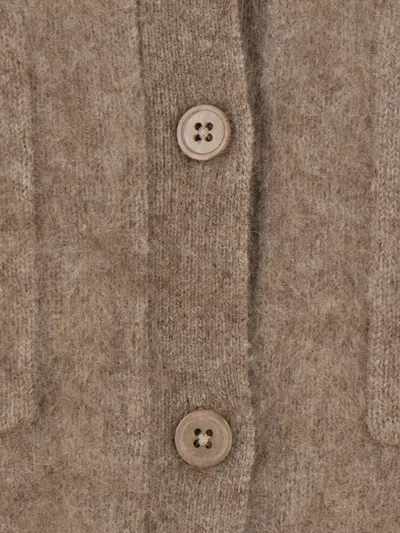 BUTTON-UP PATCH-POCKET SWEATER