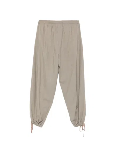 Alysi Elasticated-waist Drawstring-cuff Trousers In Gray