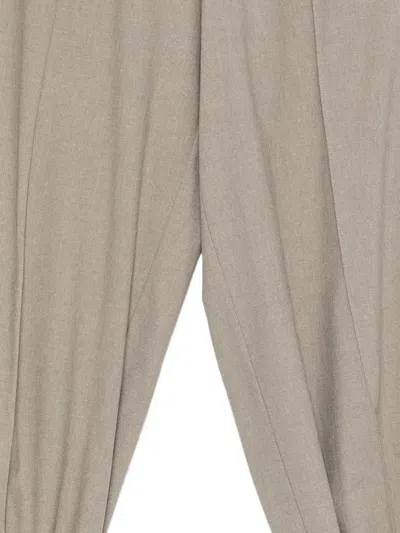 Alysi Elasticated-waist Drawstring-cuff Trousers In Gray