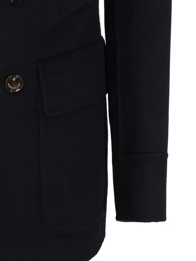 Montecore Double-breasted Coat In Blue