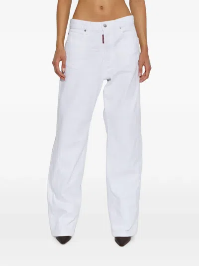 Dsquared2 Belt-loop Jeans In 화이트