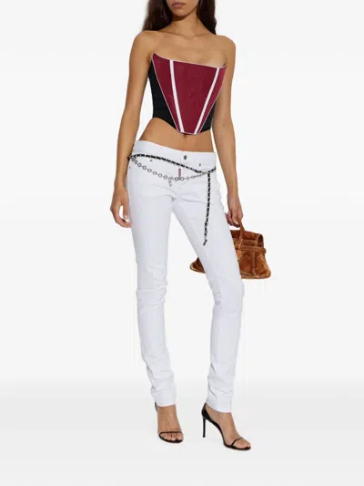 Dsquared2 Belt-loop Jeans In 화이트