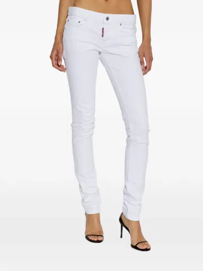 Dsquared2 Belt-loop Jeans In 화이트