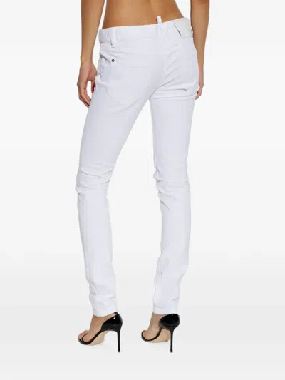 Dsquared2 Belt-loop Jeans In 화이트