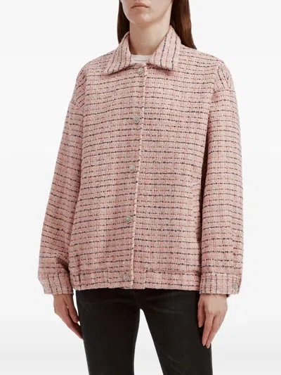 B+ab Tweed Button-up Jacket In Multi