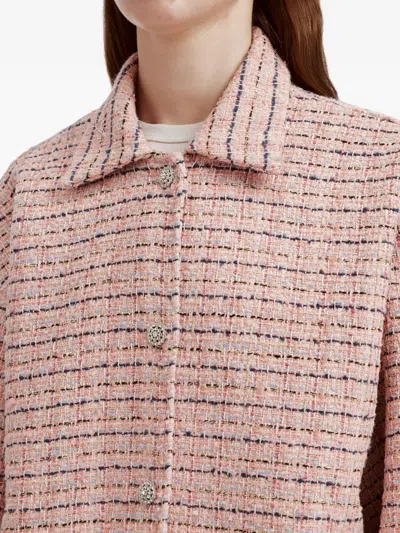 B+ab Tweed Button-up Jacket In Multi