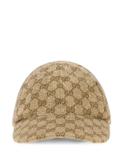 CRYSTAL-EMBELLISHED GG CANVAS BASEBALL CAP