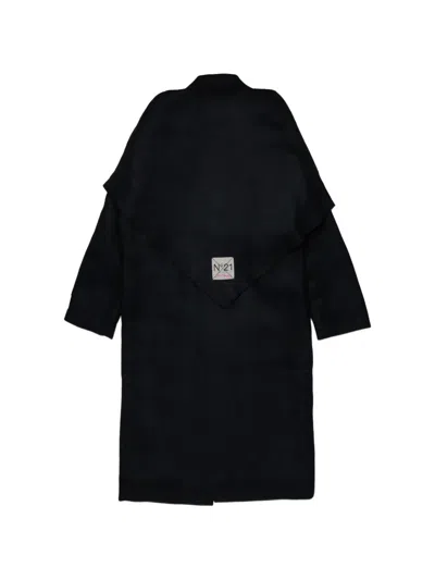 N°21 Single-breasted Coat In Black