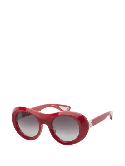 Bugatti Round-frame Sunglasses In Red