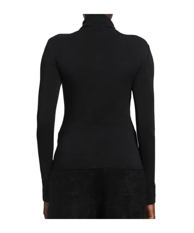 Thom Krom Basic Turtleneck Slim Fit Shirt In Black