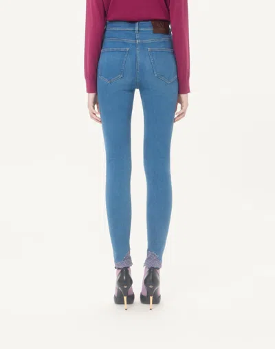 Valentino Belt-loop Jeans In Blue