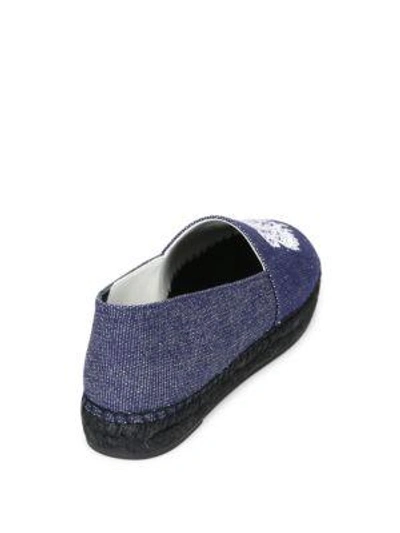 Shop Kenzo Uni Fluo Denim Espadrille Flats In Blue