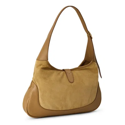 Gucci Solid Color Handbag In Brown