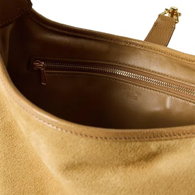 Gucci Solid Color Handbag In Brown