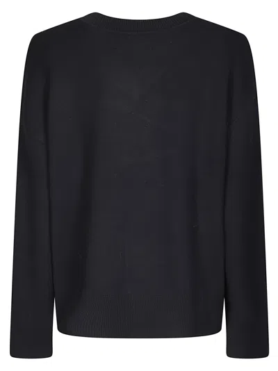 Samsoe & Samsoe V-neck Knit Top In Black